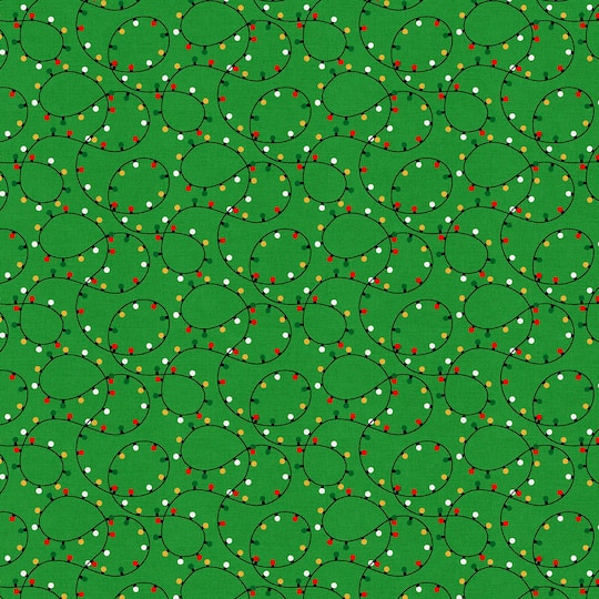 Michaels, Fabric Editions Holiday Lights Cotton Fabric – Category: Christmas